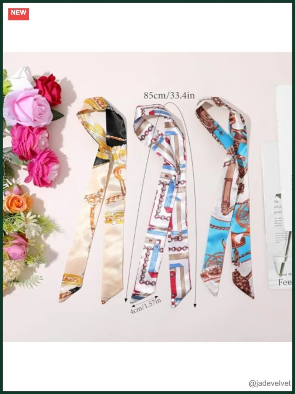 60 Pcs Satin Purse Scarves for Handbag, Women Neckerchief Fashion Handle Ribbon